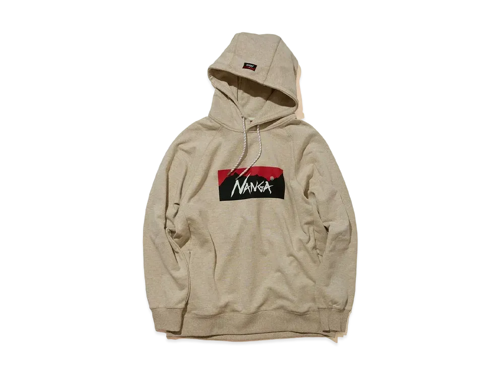 NANGA Eco Hybrid Box Logo Sweat Hoodie (Unisex) "Oatmeal"