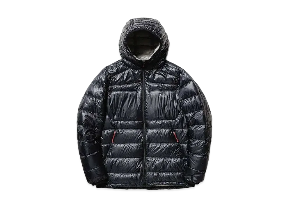 NANGA Minimarhythm Down Zip Hoodie "Black/L.Grey"