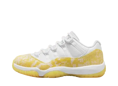 ナイキ ウィメンズ エアジョーダン11 レトロ ロー "イエロー スネークスキン"