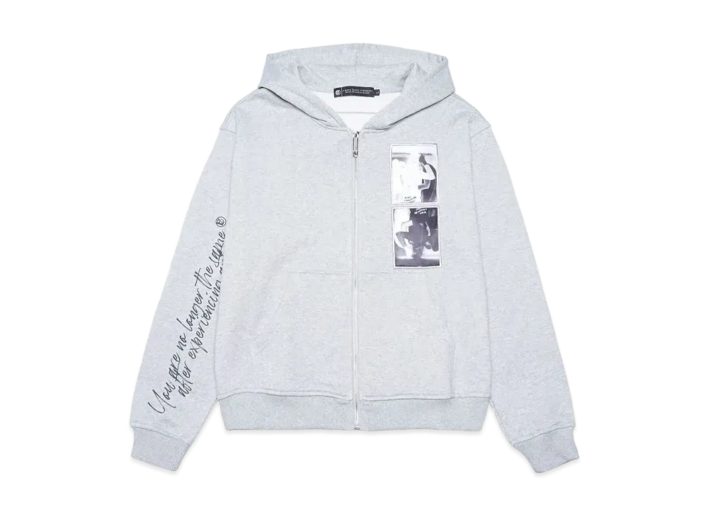 URAN SAKAGUCHI x A GOOD BAD INFLUENCE ZIP HOODIE "GRAY / BLACK"