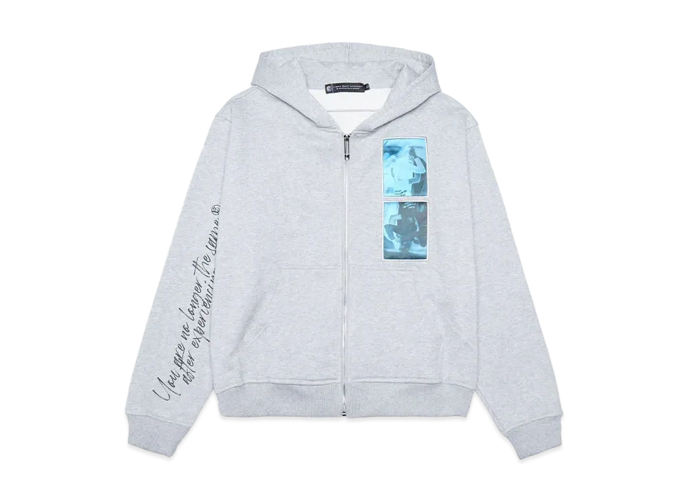 URAN SAKAGUCHI x A GOOD BAD INFLUENCE ZIP HOODIE "GRAY / BLUE"