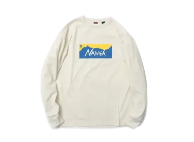 NANGA x SHIGA LAKES Box Logo L/S Tee "White"