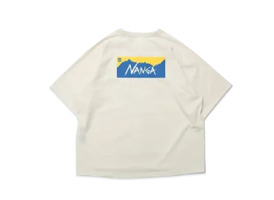 NANGA x SHIGA LAKES Box Logo Loose Fit Tee "White"