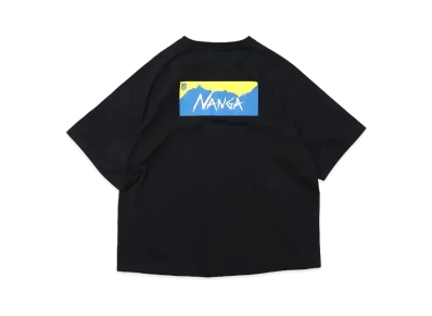 NANGA x SHIGA LAKES Box Logo Loose Fit Tee "Black"