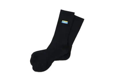 NANGA x SHIGA LAKES Logo Embroidered Ribbed Socks Set "Black/White"