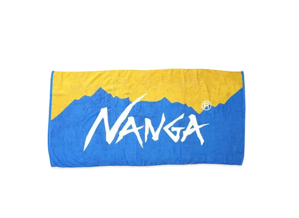 NANGA x SHIGA LAKES Logo Bath Towel "Blue/Yellow"