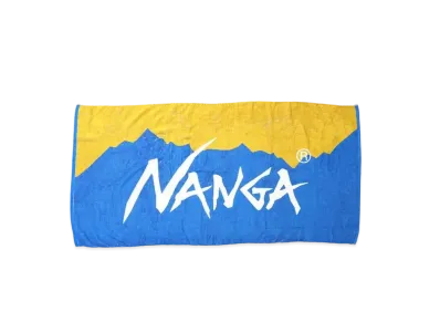 NANGA x SHIGA LAKES Logo Bath Towel "Blue/Yellow"