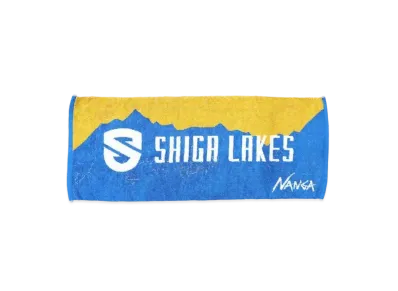 NANGA x SHIGA LAKES Logo Face Towel "Blue/Yellow"