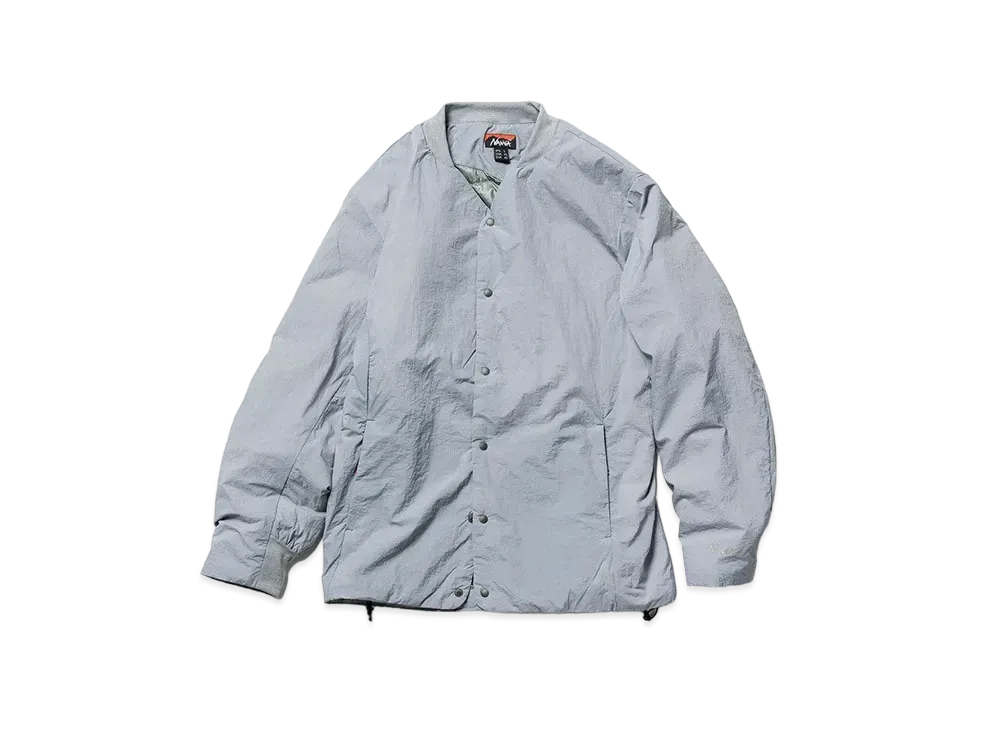 NANGA No Collar Soft Down Cardigan (Unisex) "Grey"