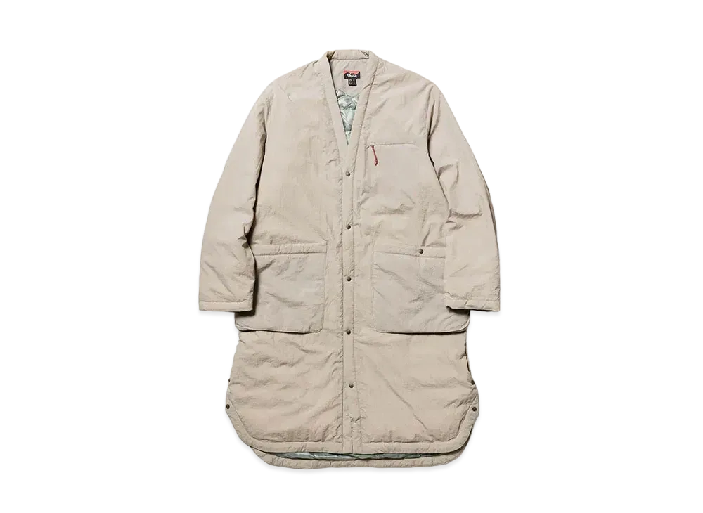 ナンガ ノーカラーソフトダウンコート(ユニセックス) "ベージュ"