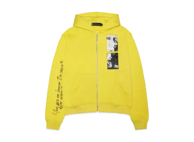 A GOOD BAD INFLUENCE LIFE IS ZIP UP HOODIE "YELLOW"