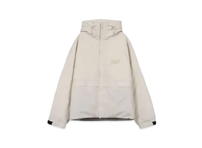 9090 Space Logo Hooded Down Jacket "Ivory"