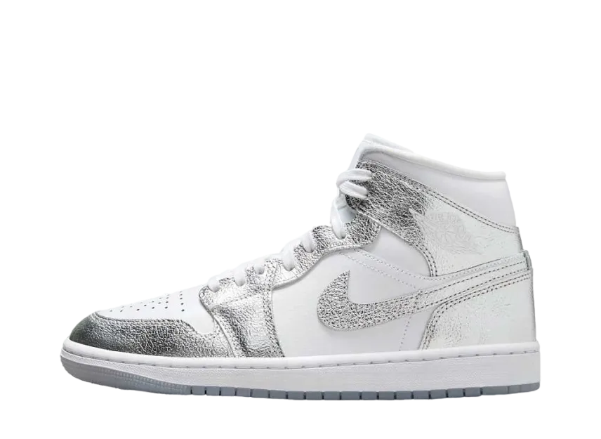 ナイキ ウィメンズ エアジョーダン1 ミッド SE "メタリックシルバー"