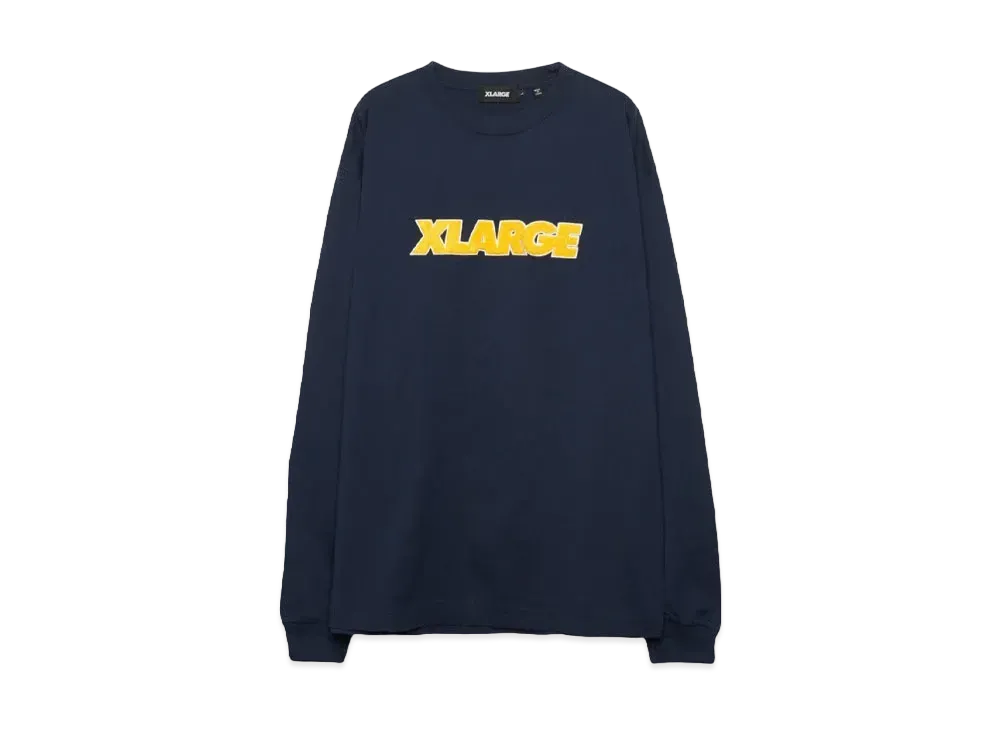 XLARGE STANDARD LOGO L/S TEE "NAVY"