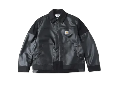 JUNYA WATANABE MAN x Carhartt Synthetic Leather Cotton Duck Ester Ox W Name "Black"