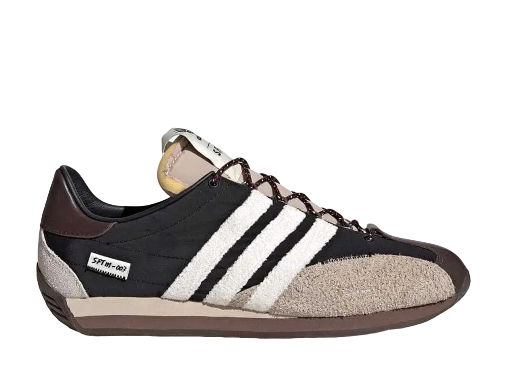 Song for the Mute × adidas Country OG Low Trainers "Core Black/Core White/Wonder Beige"