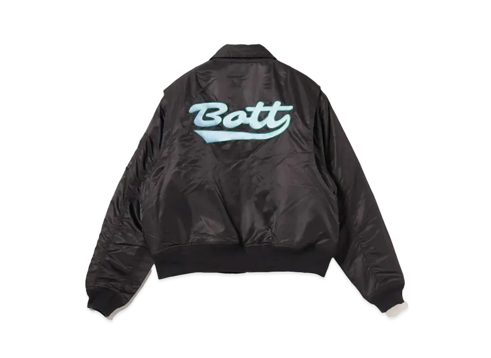 BEAMS T x BoTT / Nylon Flight Jacket "Black"