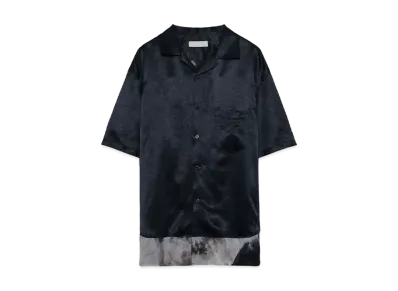 MAHITO MOTOYOSHI Cupra chusen docking shirt "Navy×blue"