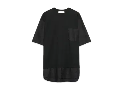 MAHITO MOTOYOSHI Paisley jacquard docking T-shirt "Black"