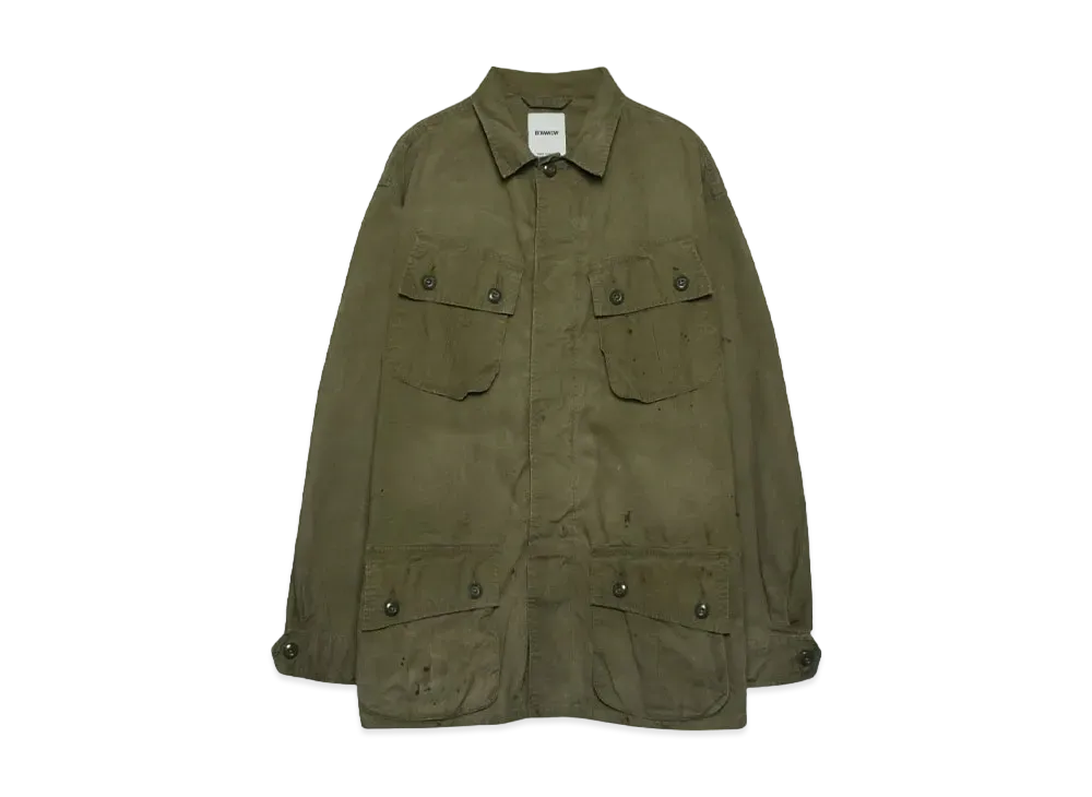 BOW WOW JUNGLE FATIGUE JACKET "OD OIL DAMAGED"