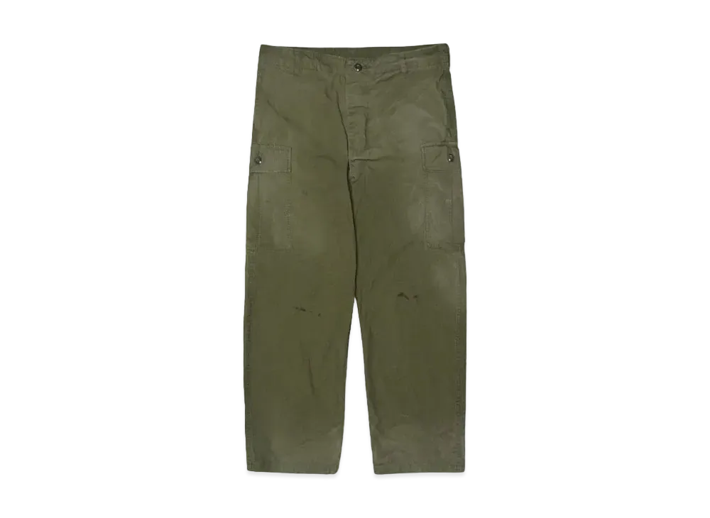 BOW WOW JUNGLE FATIGUE CARGO PANTS "OD OIL DAMAGED"