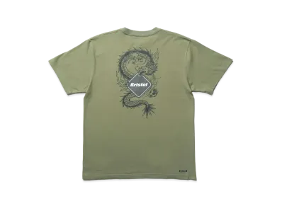 F.C.Real Bristol Year Of The Dragon Dragon Back Emblem Team S/S Tee "Khaki"