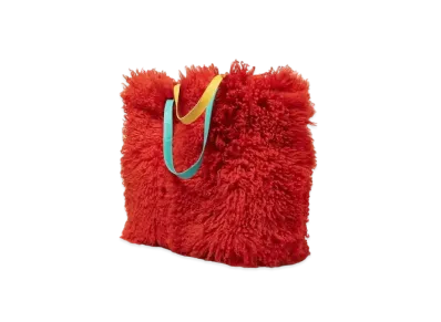 GALLERY DEPT. Foxy Destination Shearling Big Tote "Red"