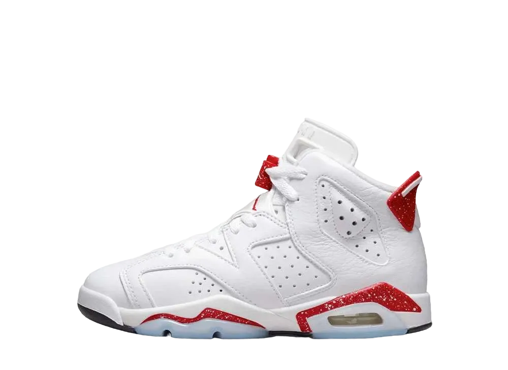 Nike GS Air Jordan 6 Retro "White/University Red"