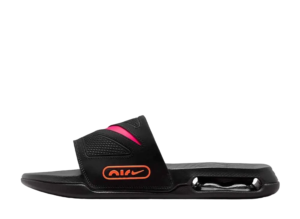 ナイキ エアマックス シロ スライド "ブラック/トータルオレンジ/レーサーピンク"