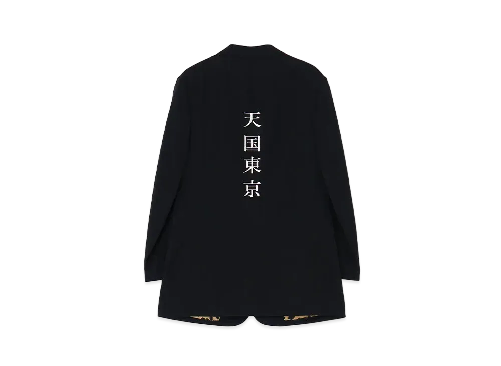 WILDSIDE YOHJI YAMAMOTO x WACKO MARIA TENGOKU TOKYO Wool Gabardine Jacket "Black"