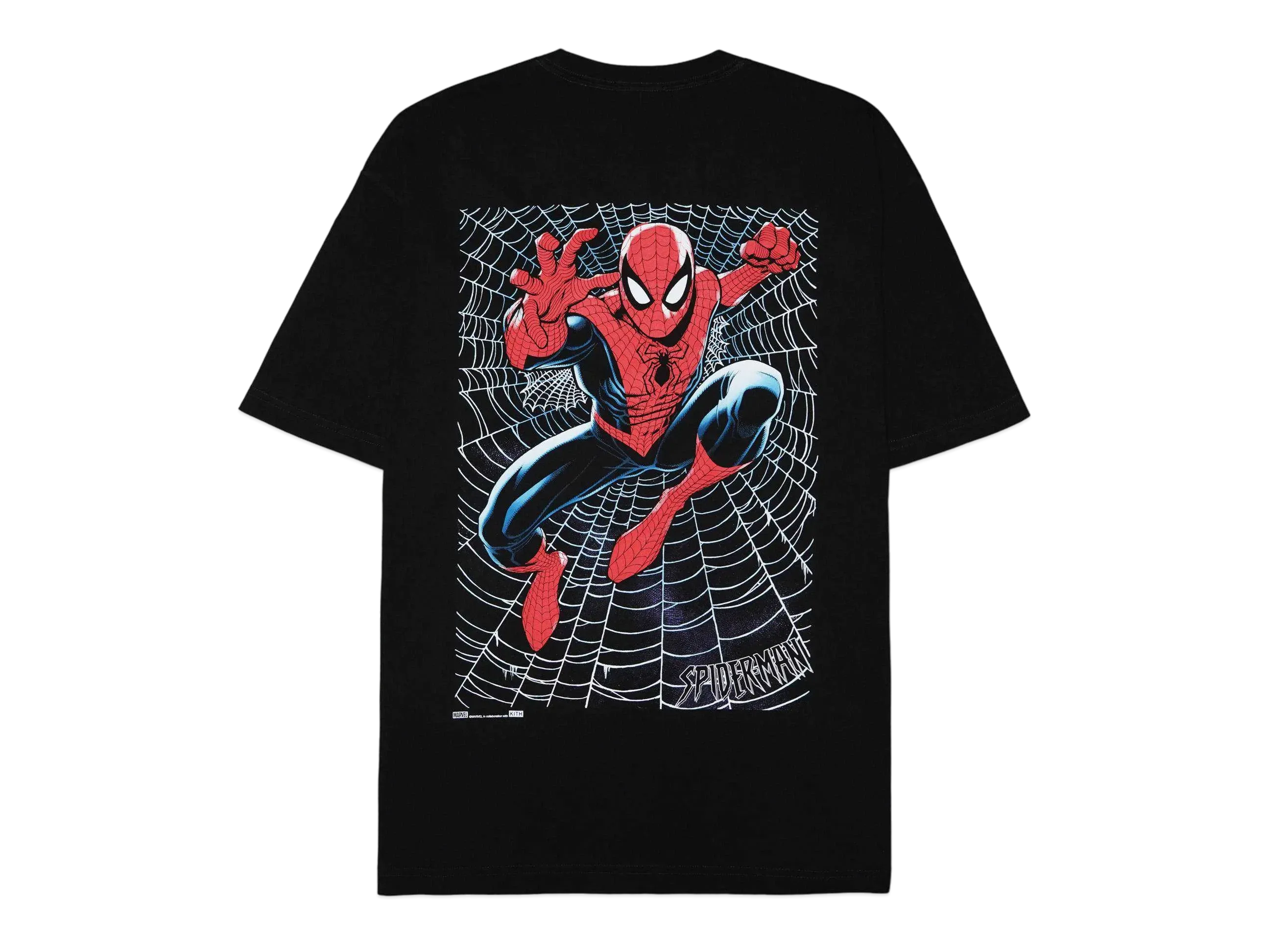 Marvel x Kith Spider-Man Web Logo Tee "Black"