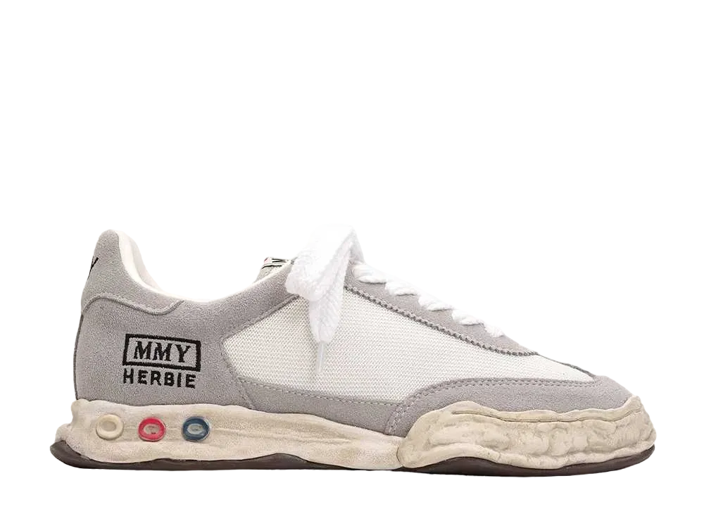 メゾンミハラヤスヒロ ハービー OG ソール スウェード&メッシュ ロートップ スニーカー "ホワイト" (A12FW711)