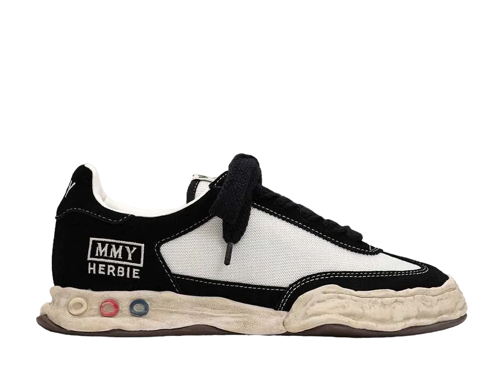 メゾンミハラヤスヒロ ハービー OG ソール スウェード&メッシュ ロートップ スニーカー "ブラック/ホワイト" (A12FW711)