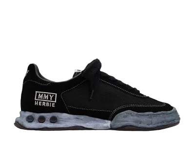 Maison MIHARA YASUHIRO HERBIE OG Sole Sude&Mesh Low-top Sneaker "Black/Black"