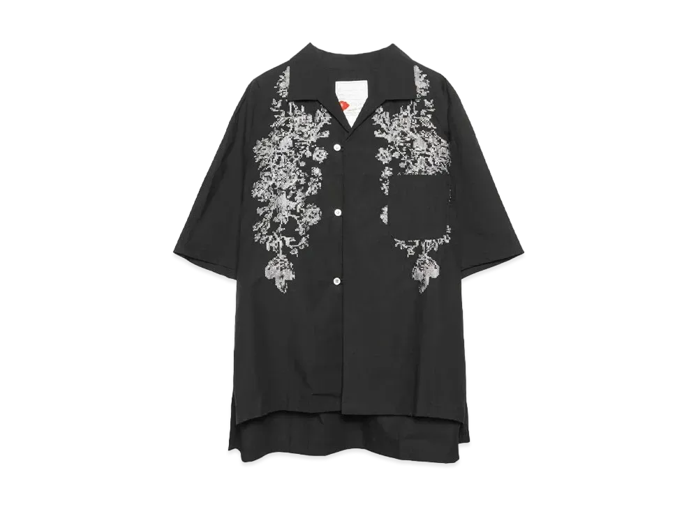 SEVESKIG Unconventional Classic Flower S/SL Shirt "BLACK"