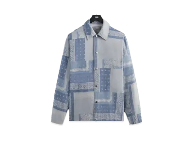 Kith Washed Paisley Coaches Jacket "Light Indigo"