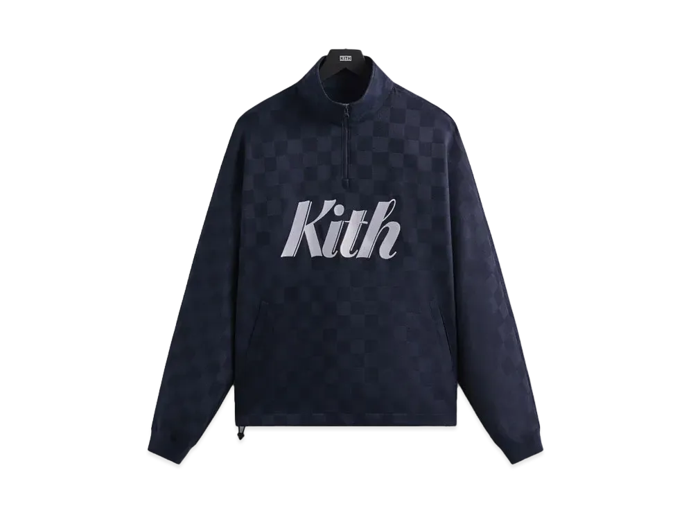 Kith Double Knit Davis Quarter Zip Pullover "Nocturnal"