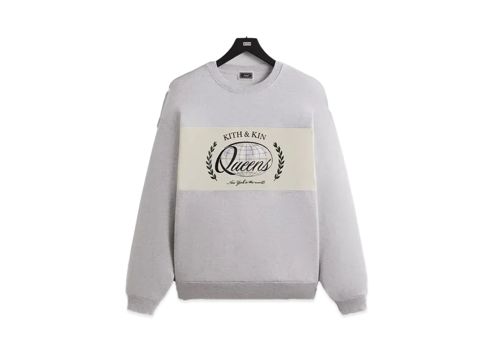 Kith Nelson Rugby Crewneck "Light Heather Grey"