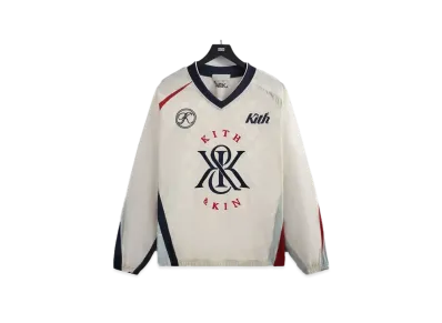 Kith Checkered Satin Dayton Combo Pullover "Sandrift"