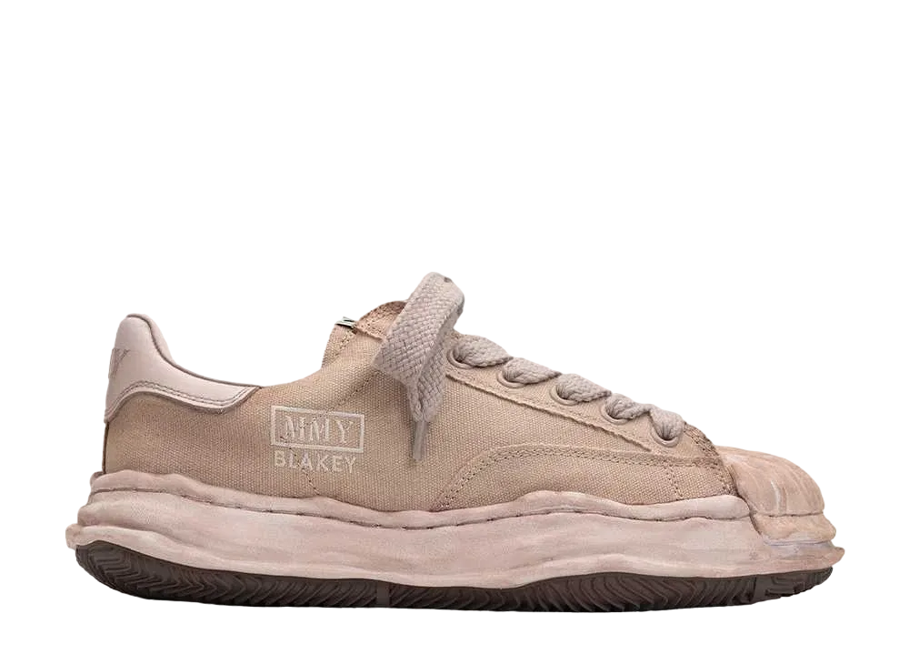 メゾンミハラヤスヒロ ブレイキー OG ソール オーバーダイド キャンバス ロートップ スニーカー "ブラウン" (A12FW719)