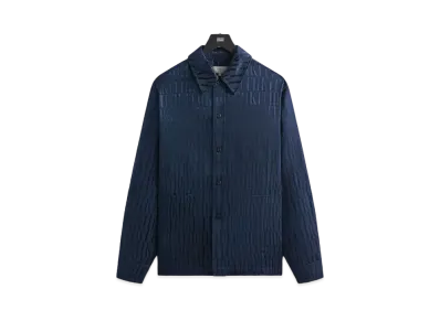 Kith Jacquard Faille Long Sleeve Boxy Collared Overshirt "Nocturnal"