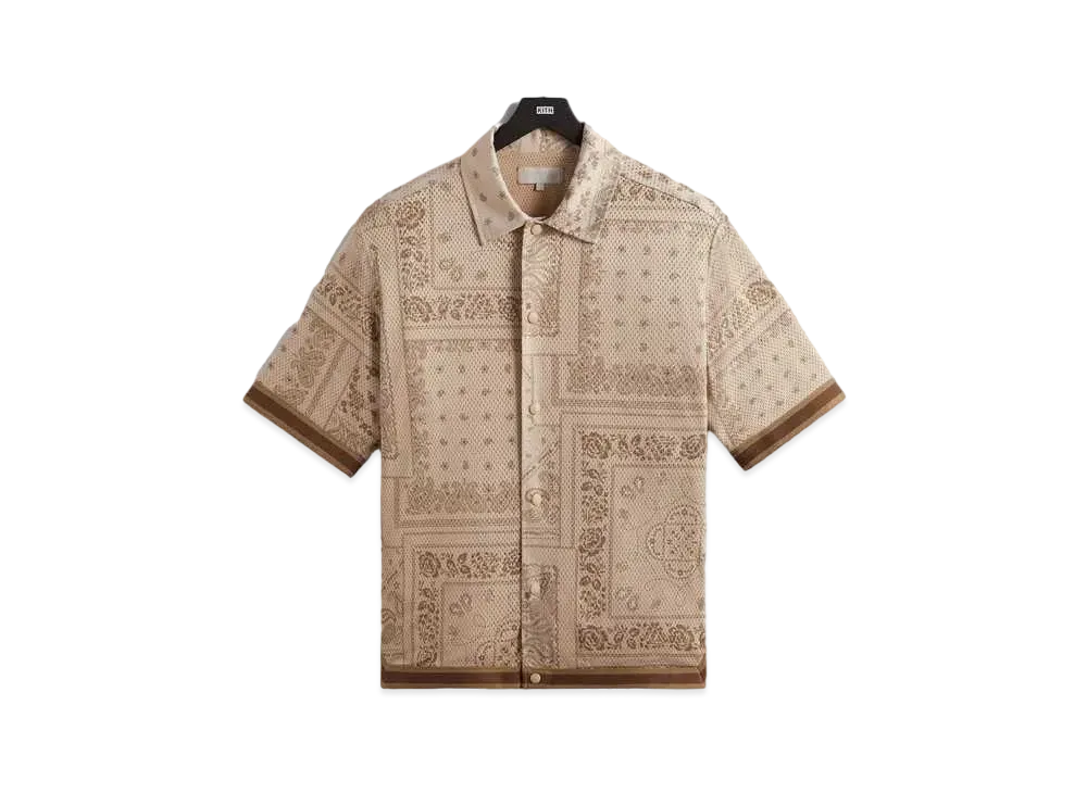 Kith Bandana Mesh Woodpoint Shirt "Canvas"