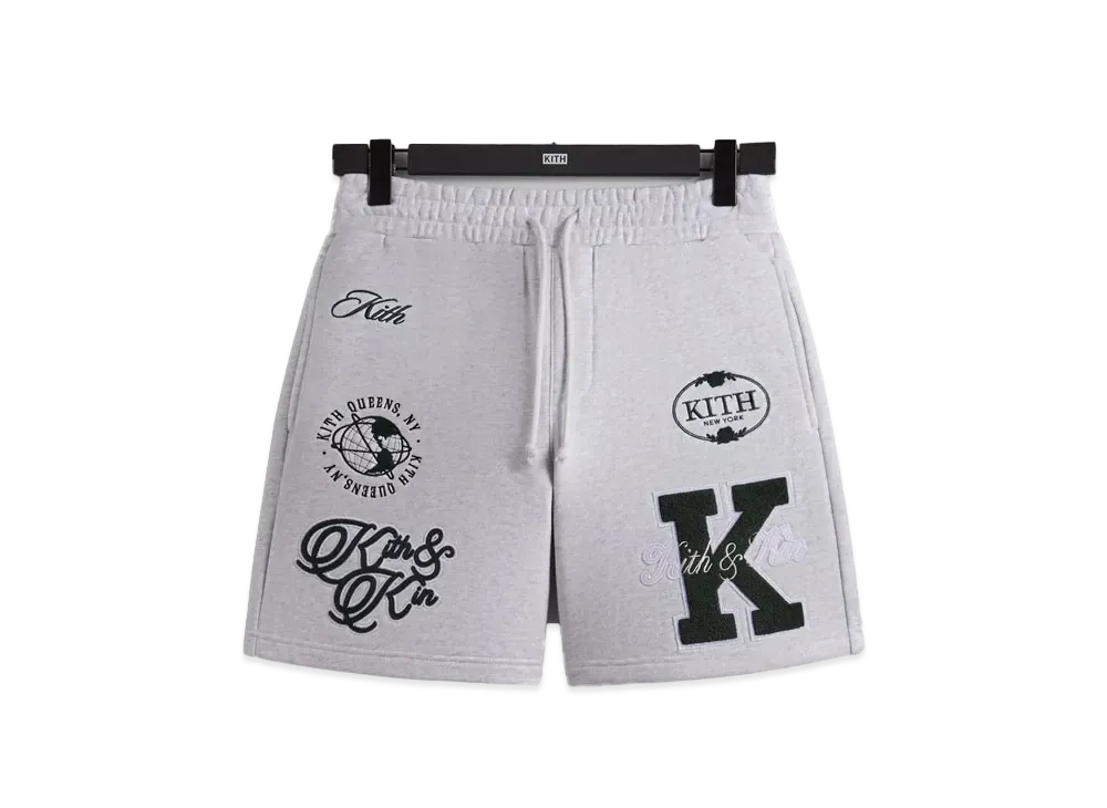 Kith Fleece Curtis Short "Light Heather Grey"