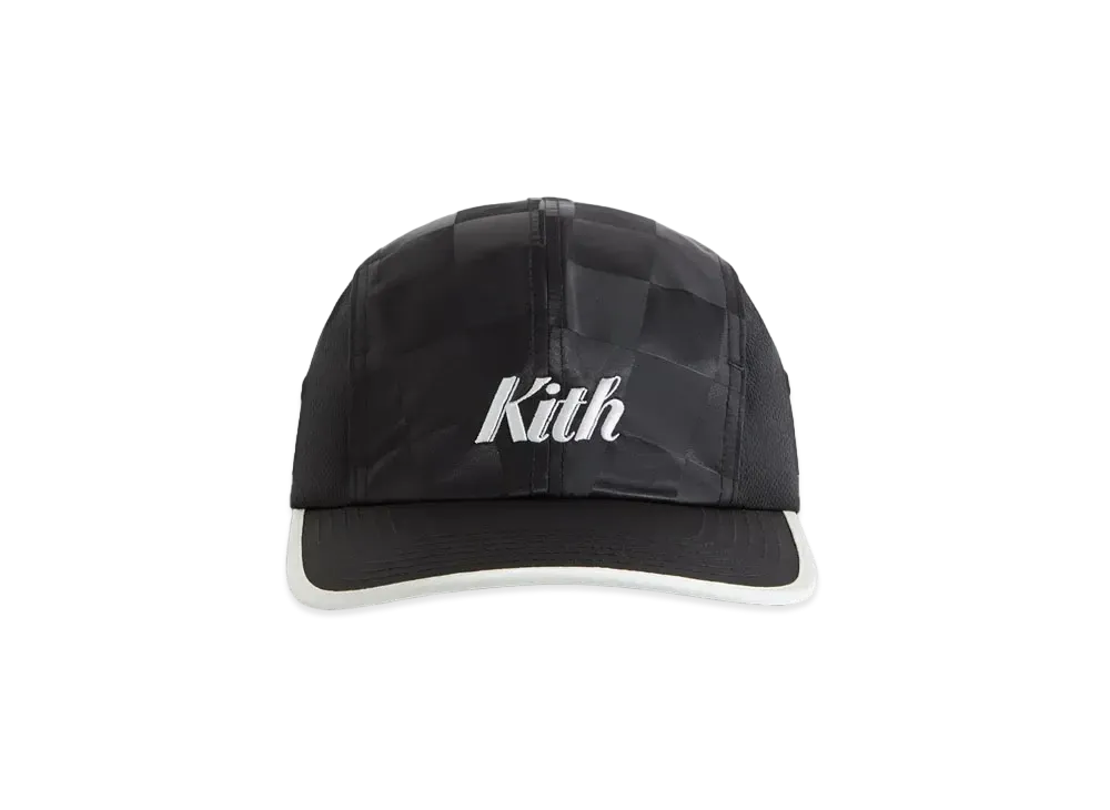 Kith Checkered Satin Griffey Camper Hat "Black"