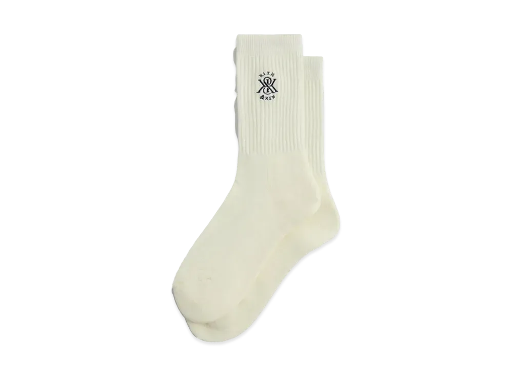 Kith Crew Cotton Socks With Kith Crest "Silk"