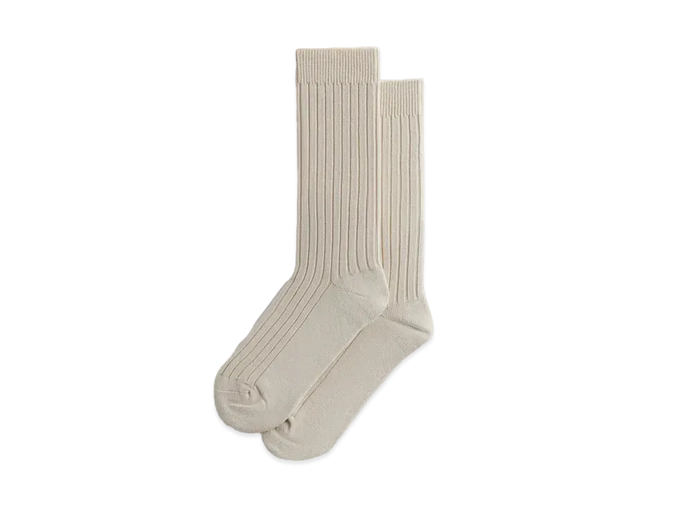 Kith Ribbed Cotton Socks "Sandrift"