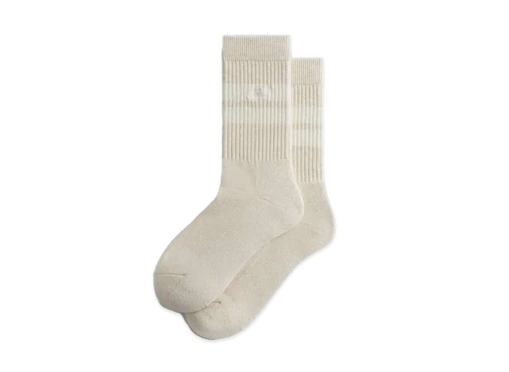 Kith Stripe Crew Socks With Script Embroidery "Lace"