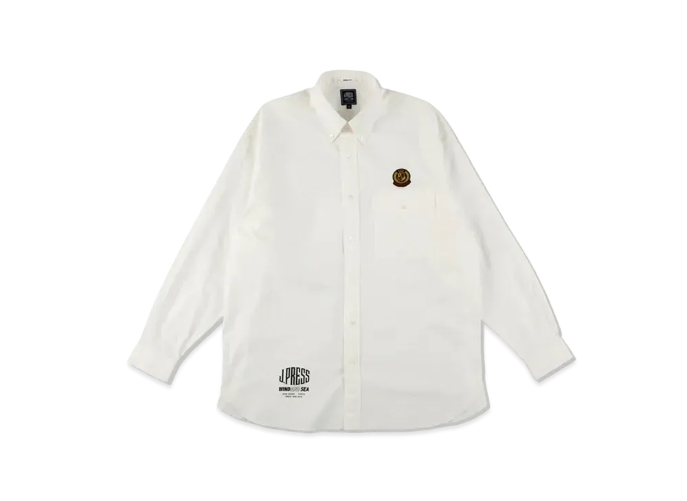 WIND AND SEA x J.PRESS ORIGINALS B.D.Shirt "White"