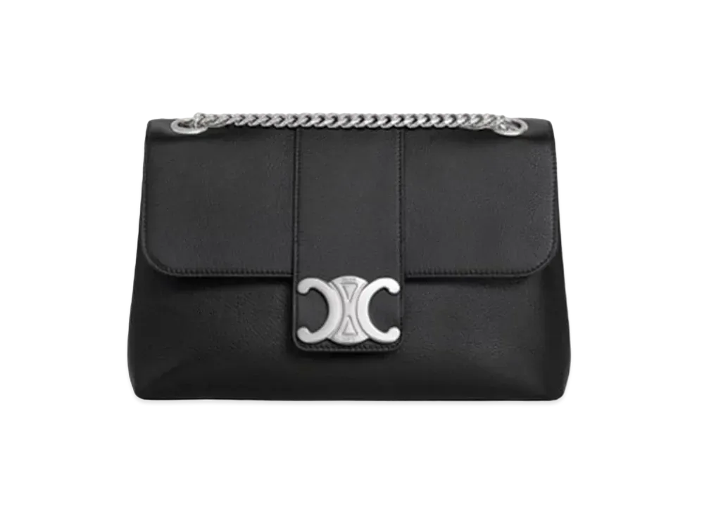 セリーヌ ミディアム ヴィクトワール バッグ / サプルカーフスキン "ブラック" 115853FDU.38SI