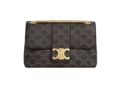 CELINE Medium Victoire Bag In Triomphe Canvas "Tan"